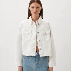 Armani Exchange Classic White Jean Jacket
